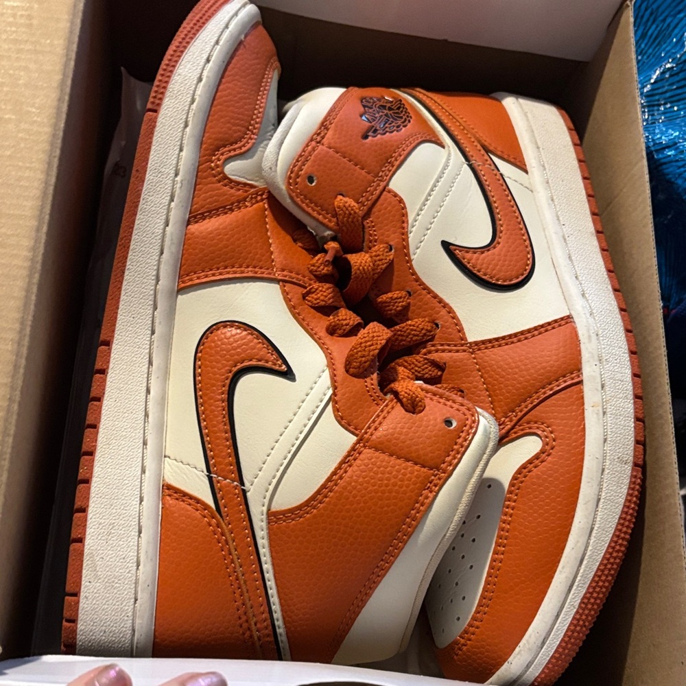 Nike Bold Orange and Cream Sneakers